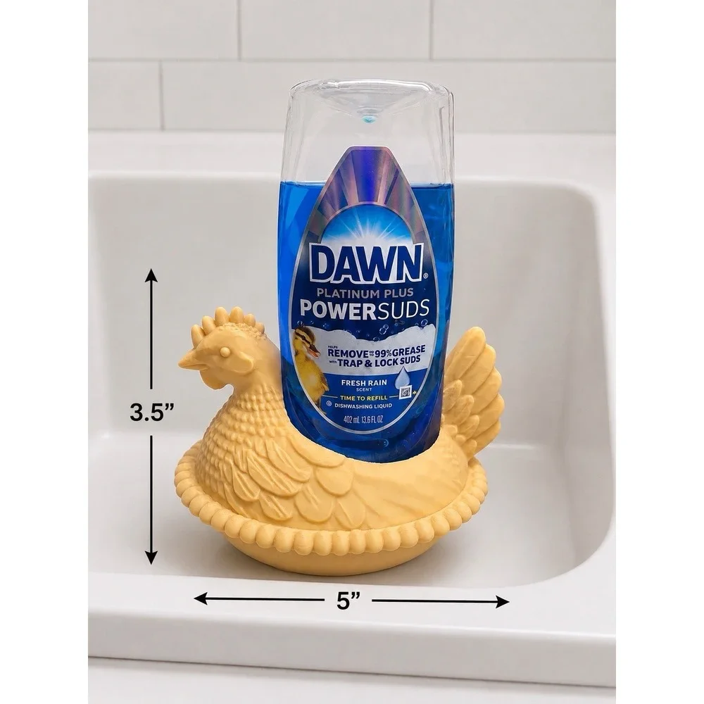 Hen On Nest Dawn Dish Soap Holder Caddy 3D Print Kitchen Country Butterscotch